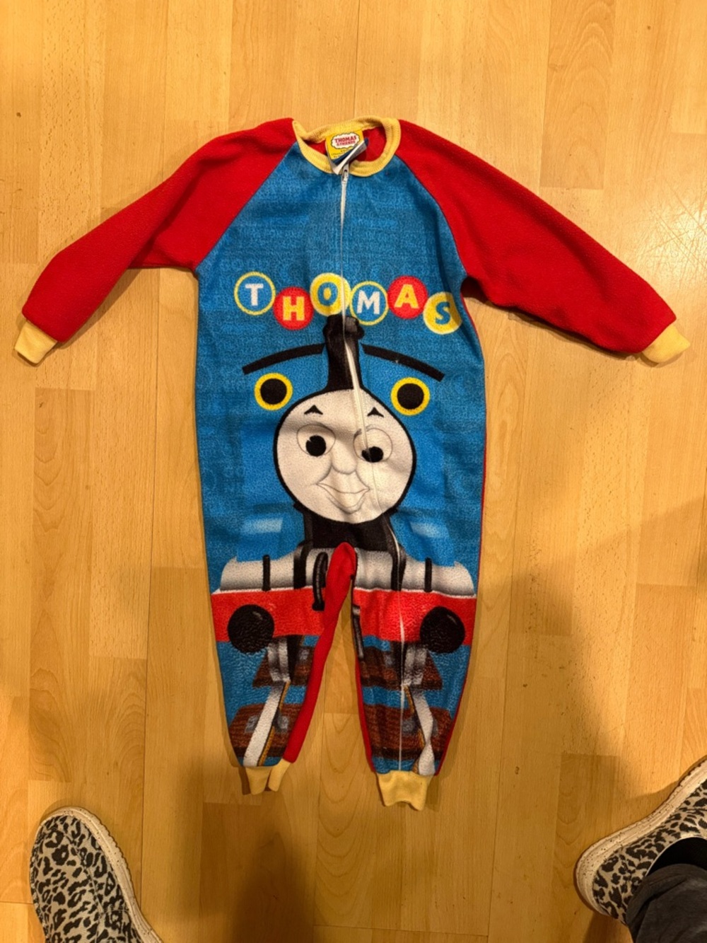 Thomas & Friends Blue, Red & Yellow Fleece One-Piece Footie
